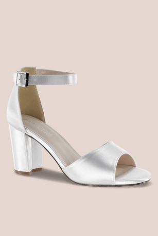 Picture of Dyeable Ankle Strap Block Heel Sandals