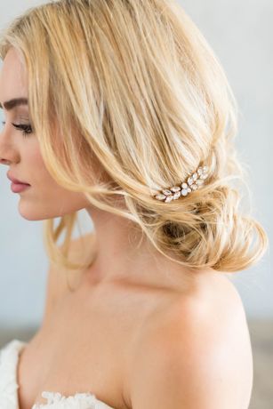 Picture of Swarovski Crystal and Opal Marquise Leaf Comb