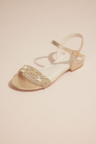 Picture of Embellished Low Block Heel Sandal with Ankle Strap