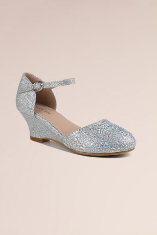 Picture of Girls Crystal Encrusted Wedge Shoes