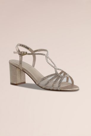 Picture of Strappy Midi Block Heel Sandals with Stoned Vamp