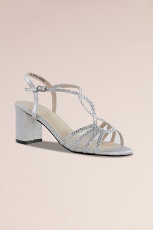 Picture of Strappy Midi Block Heel Sandals with Stoned Vamp