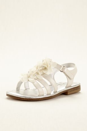 ivory flower girl sandals