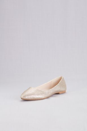 gold bridesmaid flats