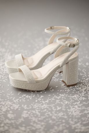 Picture of Pearl Embellished Platform Block Heels