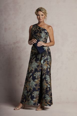Picture of One-Shoulder Brocade Sheath Dress