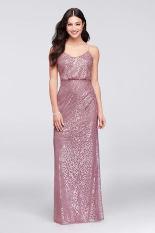 david's bridal sequin dress