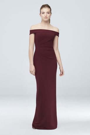 Picture of Off-the-Shoulder Stretch Crepe Ruched Dress