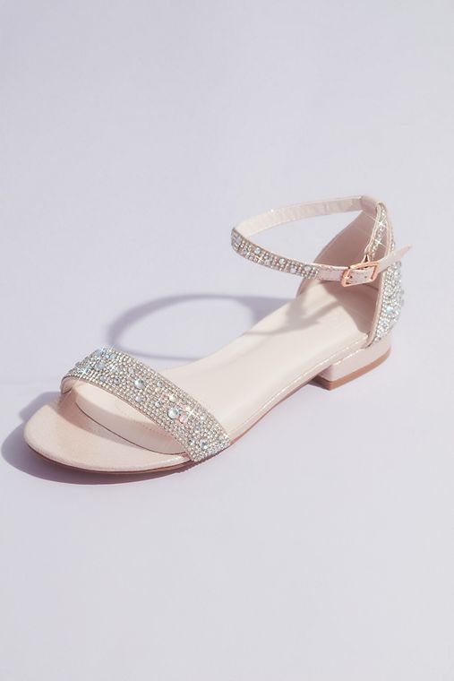 Blossom Crystal-Encrusted Flat Sandals