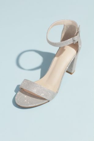 silver formal sandals