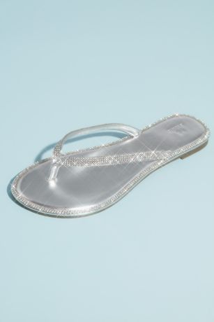 crystal thong sandals