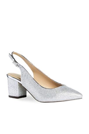 silver grey slingback shoes