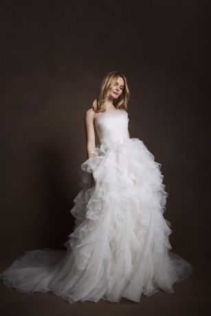 Picture of Strapless Wedding Gown With Spiral Ruffle Skirt