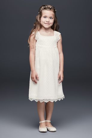 crochet lace flower girl dress