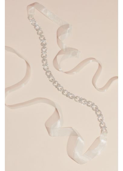 Pave Crystal Infinity Link Sash - Wedding Accessories