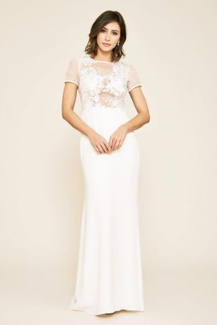 david's bridal short sleeve wedding dress