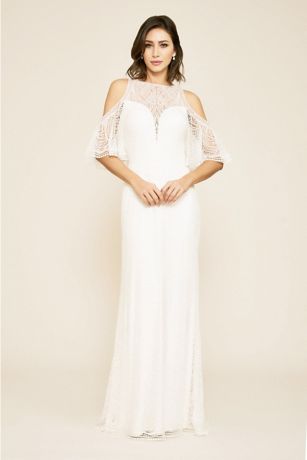 david's bridal cold shoulder