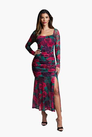 Picture of Mesh Open Back Midi Dress