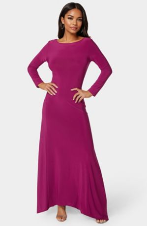 Picture of Jersey Sharkbite Cowl Back Maxi Dress