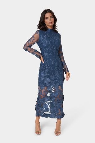 Picture of Floral Embroidered Longsleeve Maxi Dress