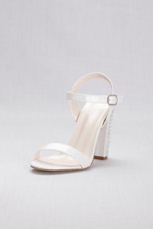 patterned block heels