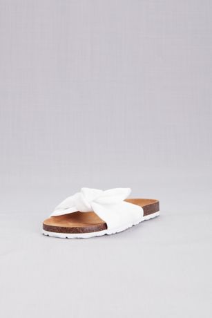 slip on sandals with bow