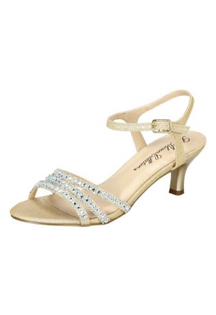 nude strappy low heels