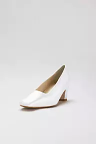 Touch Ups Dyeable Simple Satin Low-Heel Pumps