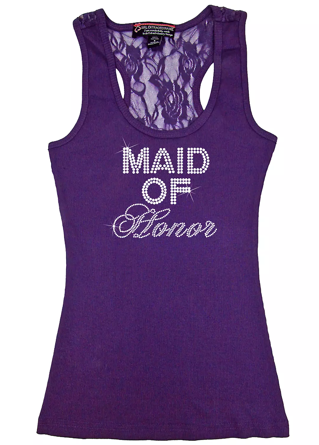 Maid of Honor Big Bling Lace Tank Image
