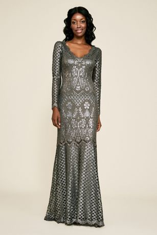 tadashi shoji long sleeve formal dresses