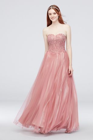 blondie nites strapless gown