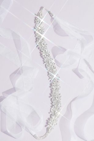 Picture of Pear and Marquise Crystal Scallop Sash