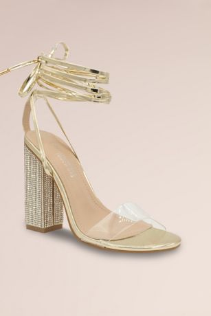 Picture of Stone Encrusted Block Heel Sandals