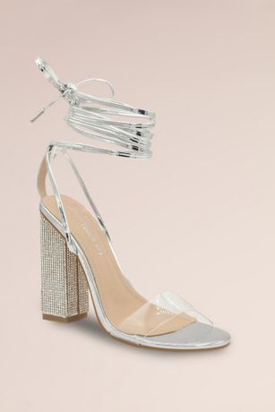 Picture of Stone Encrusted Block Heel Sandals