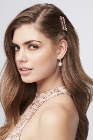 rose gold hair pins for bridesmaids