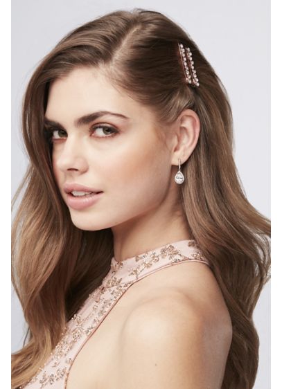 Rose Gold Crystal Bobby Pins David S Bridal
