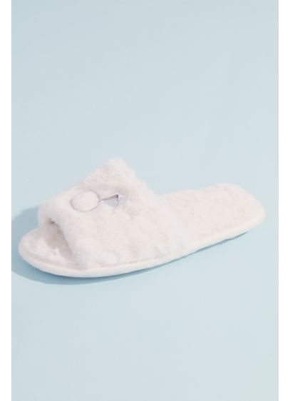 White (Fuzzy Bride Slide Slippers)