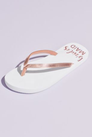 bride and bridesmaid flip flops