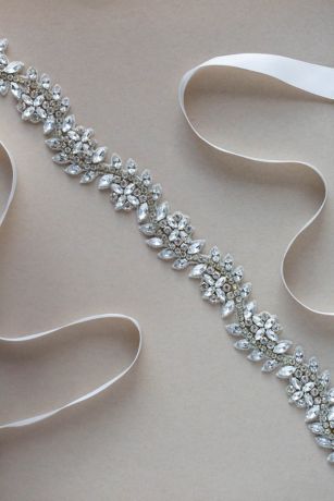 Picture of Swarovski Crystal Vine Sash with Ribbon