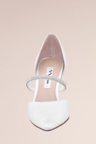 Picture of Satin Dorsay Pumps with Crystal Instep Strap