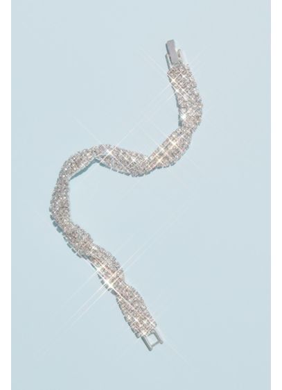 Twisted Strands Crystal Bracelet - Wedding Accessories