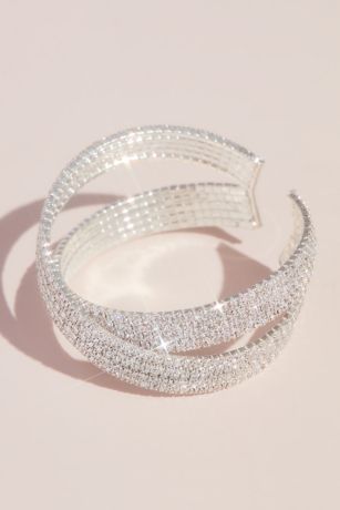Picture of Pave Rhinestone Crossing Cuff Bracelet