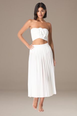 Picture of High Waisted Pleated Mesh Skirt Cover-Up