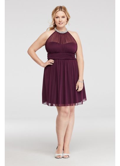 Short A-Line Halter Cocktail and Party Dress - Speechless