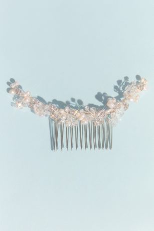 Picture of Pearl and Crystal Leaf Hair Comb