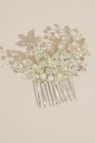 Picture of Crystal Floral Spray Decorative Hair Comb