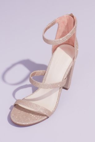 two strap glitter sandals