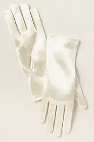 Greatlookz Girls Satin Wrist-Length Gloves