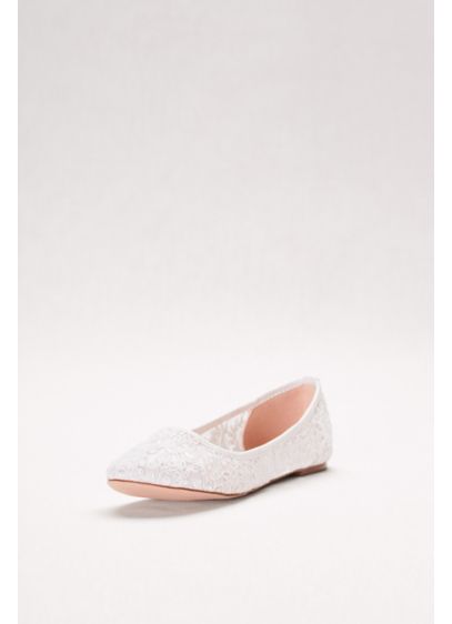 Embroidered Lace Ballet Flats | David's Bridal