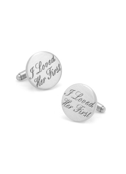 I Loved Her First Cufflinks - These round I Loved Her First cufflinks are
